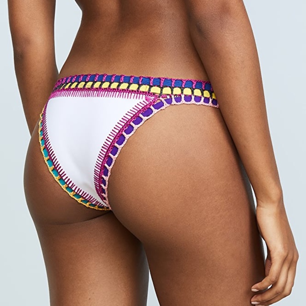 KIINI Yaz bikini bottom in white multicolor, small - Picture 4 of 8